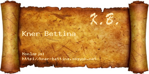 Kner Bettina névjegykártya