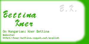 bettina kner business card